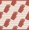 hand shapes seamless pattern in doodle style vector image