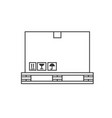 box on a pallet line icon vector image