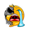 crying face expression with opened mouth changes vector image