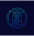 export technical data icon linear design vector image vector image