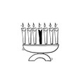 hand drawn candle light symbol for kwanzaa vector image