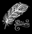 peerless decorative feather vector image