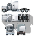 semi truck vector image vector image