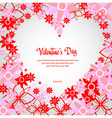 valentine decorative invitation with love hesrt vector image