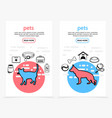 pets care vertical banners vector image