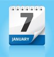 calendar icon blue vector image vector image