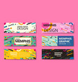 memphis style banner collection vector image vector image