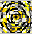 yellow geometric pattern in a patchwork collage vector image vector image
