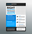 business flyer template a4 - modern blue design vector image