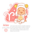 children horoscope icon kids zodiac aries vector image