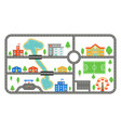 map with roads in city children road for toy vector image