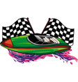 speedboat flat isolated vector image vector image