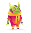cartoon alien robot toys character android vector image