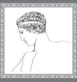 greek sculpture hand drawn sketch engraving mans vector image