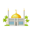 muslim mosque islam religion temple building icon vector image vector image