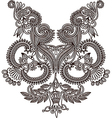 neckline embroidery fashion vector image