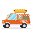 street food van fast food delivery vector image