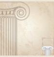 classic columns background roman engraving vector image