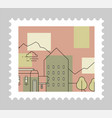 architecture of italy on postcard or postmark vector image vector image