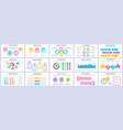 bundle business and finance infographics vector image