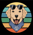 dog retro bandana vector image vector image