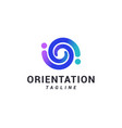 letter o creative colourful orientation technology vector image