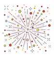 festive firework or firecracker icon in line art vector image vector image