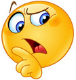 rebuke emoticon vector image