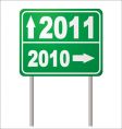 road sign 2011 vector image vector image