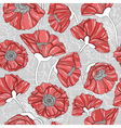 seamless floral poppy pattern vector image vector image