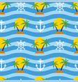 stylized seamless travel background with tropical vector image vector image
