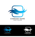 wave logo concept design template vector image