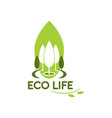 green trees icon for eco life gardening vector image
