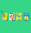 memphis and hipster style brochure vector image vector image