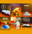 planet colonization flat cards vector image