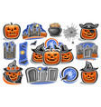 set for halloween vector image vector image