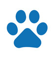 flat cartoon animal footprint cat or dog paw web vector image