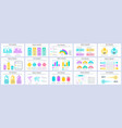 bundle business and finance infographics vector image