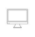 desktop with blank screen vector image