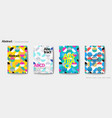 geometric style brochure set vector image vector image