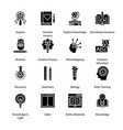 online education glyph icons vector image