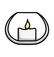 candle in glass icon vector image