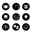 icons of living elements in black and white vector image