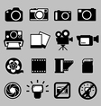 set of camera and video icons eps 10 vector image vector image