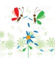 summer background butterfly vector image