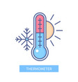 thermometer - modern colorful line design style vector image