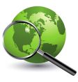 globe mag vector image vector image