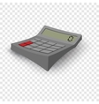 calculator cartoon grey vector image