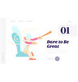 man playing professional baseball batter ball vector image