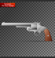 revolver on transparent background vector image